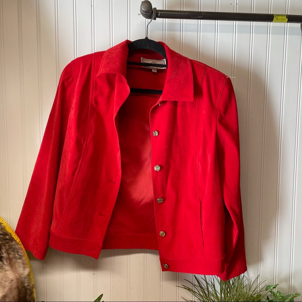 St John Sport by Marie Gray vintage Red Blazer